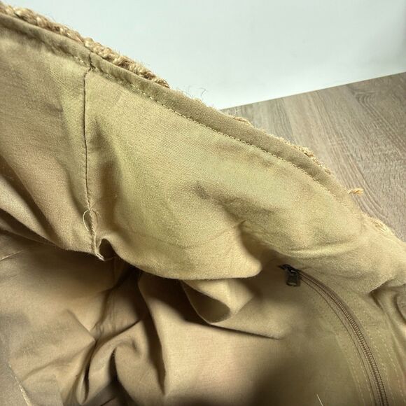 Chloe & Lex Jute Tote Bag Aztec Southwestern Pattern 19 x 19" Snap Closure Boho - Picture 13 of 14